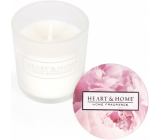 Heart & Home Floral Harmony Soy scented votive candle in glass burning time up to 15 hours 5,8 x 5 cm 45 g