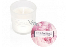 Heart & Home Floral Harmony Soy scented votive candle in glass burning time up to 15 hours 5,8 x 5 cm 45 g