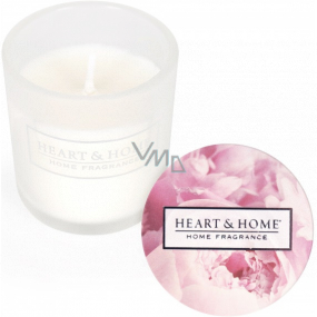 Heart & Home Floral Harmony Soy scented votive candle in glass burning time up to 15 hours 5,8 x 5 cm 45 g