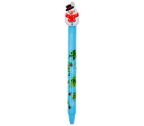 Colorino Rubberized pen Christmas Snowman light blue blue refill 0,5 mm
