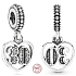 Charm Sterling silver 925 30 years of love, heart pendant on anniversary bracelet