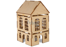 Albi Wooden 3D house decoration, 2 windows 11 cm x 20 cm x 11,5 cm