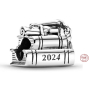 Charm Sterling silver 925 Graduation - Graduation cap, book, scroll 2024, bracelet bead
