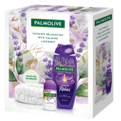Palmolive Lavender Anti-Stress antiperspirant roll-on 50 ml + Relax shower gel 500 ml + headband, cosmetic set for women