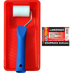 BARVY A LAKY HOSTIVAŘ Moltopren Paint Roller with Holder and Tray, 50 mm BARVY A LAKY HOSTIVAŘ Moltopren Paint Roller with Holder and Tray, 50 mm