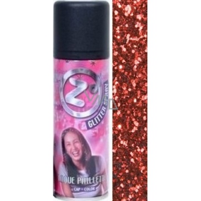 Zo Cool Glitter Spray glitters for hair and body Red 125 ml