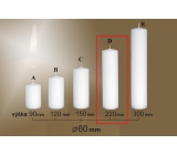 Lima Gastro smooth white pillar candle 60 x 220 mm 1 piece