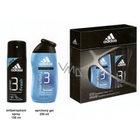 Adidas Action 3 Fresh antiperspirant deodorant spray for men 150 ml + shower gel 250 ml, gift set
