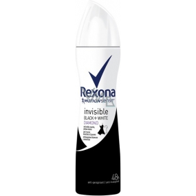 Rexona Invisible Black + White Diamond antiperspirant deodorant spray for women 150 ml