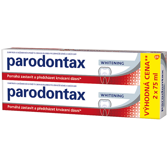 Parodontax Whitening anti-bleeding gums toothpaste with whitening effect 2 x 75 ml, duopack