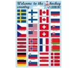 Arch Welcome to the hockey country stickers and tattoos of the flags of the states 12 x 17 cm 1 piece