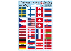 Arch Welcome to the hockey country stickers and tattoos of the flags of the states 12 x 17 cm 1 piece