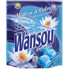 Wansou Modern & Color concentrated gel washing capsules for colored laundry 25 pieces