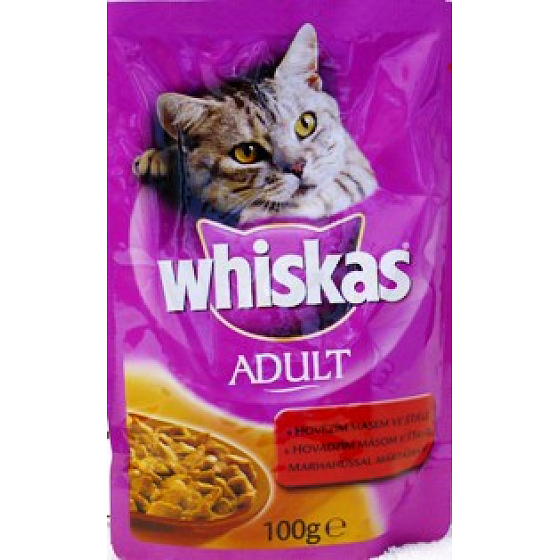 Whiskas Adult with Beef in Gravy 100 g