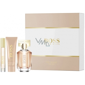 Hugo Boss Boss The Scent perfumed water for women 50 ml + body lotion 50 ml + perfumed water 7.4 ml, gift set