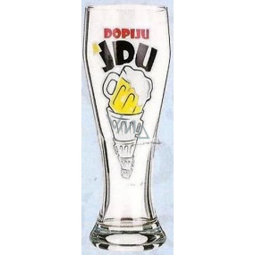 Nekupto Gifts with humor Beer glasses humorous I'll drink and go 0.6 l