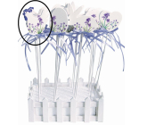 Wooden hen with lavender decor recess approx. 5 cm + skewers