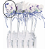 Wooden hen with lavender decor recess approx. 5 cm + skewers