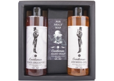 Bohemia Gifts & Cosmetics Boho Style & Gentleman Extrakt pivních kvasnic a chmele Sprchový gel 250 ml + Toaletní mýdlo 145g + Šampon na vlasy 250 ml, pro muže kosmetická sada