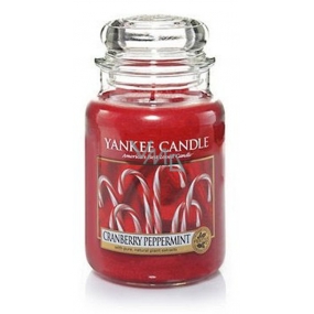 Yankee Candle Cranberry Pepermint Cool - Cranberry mint sweet scented candle Classic large glass 623 g