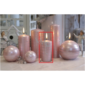 Lima Galaxy candle pink cylinder 50 x 100 mm 1 piece