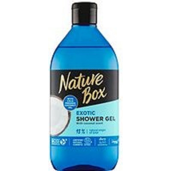 Nature Box Coconut Moisturizing shampoo with 100% cold pressed coconut oil, suitable for vegans 385 ml