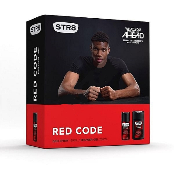 Str8 Red Code deodorant spray for men 150 ml + shower gel 250 ml, cosmetic set