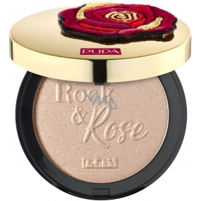 Pupa Rock & Rose Highlighter facial brightener with golden glare 001 Indecent Rose Gold 8 g