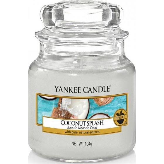 Yankee Candle Coconut Splash - Coconut refreshment scented candle Classic small glass 104 g