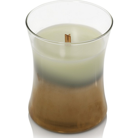 WoodWick Floral Nights Fig Leaf & Tuberose - Fig Leaf and Tuberose scented candle with wooden wick and lid glass medium 275 g Limited 2019