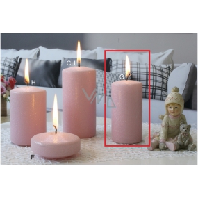 Lima Ice pastel candle pink cylinder 50 x 100 mm 1 piece