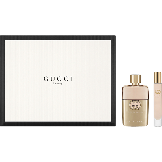 Gucci Guilty pour Femme perfumed water for women 50 ml + perfumed water for women rollerball 7.4 ml, gift set