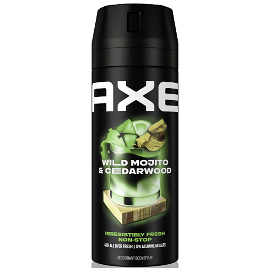 Axe Wild Green Mojito & Cedarwood deodorant spray for men 150 ml