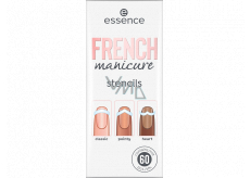 Essence French Manicure Stencils nail templates 01 Walk The Line 60 pieces