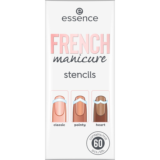 Essence French Manicure Stencils nail templates 01 Walk The Line 60 pieces