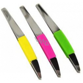 Donegal Tweezers oblique Color color handle 9 cm 1 piece mix colors 4107