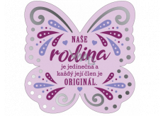 Albi Hanging plaque bow tie Family 9 x 10 cm