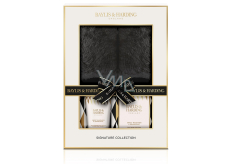 Baylis & Harding Tangerine & grapefruit foot cream 140 ml + foot bath salt 100 g + slippers with imitation fur, cosmetic set for women