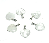 Crystal Heart pendant natural stone 15 mm, stone of stones