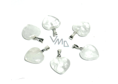 Crystal heart pendant natural stone 15 mm, stone stones