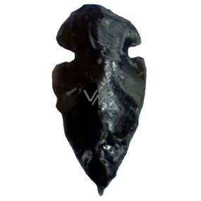 Obsidian pendant arrow natural stone 3,8-5 cm, stone of rescue