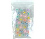 VeMDom Plastic beads 778 with 2 mm hole width flower mix 17 g
