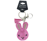 Albi Strass key ring Bunny pink