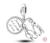 Charm Sterling Silver 925 Family is a Circle of Love, Family Bracelet Pendant
