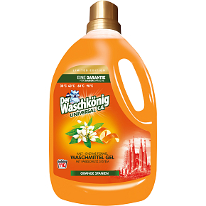 WaschKönig Laundry Gel Universal Orange Spain - 110 Loads 3.305 L