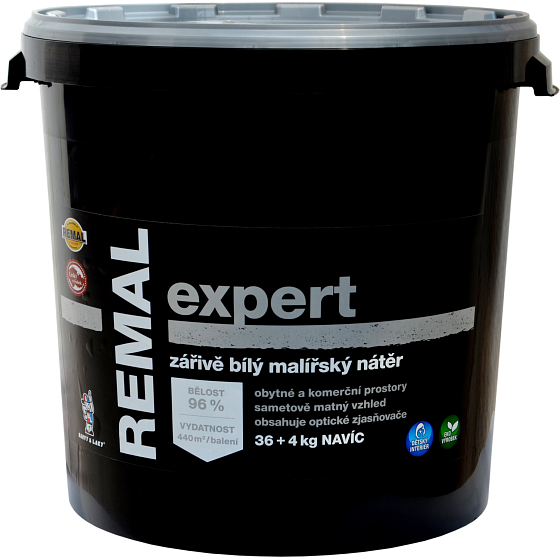 REMAL Expert Bright White Wall Paint, 36+4 kg