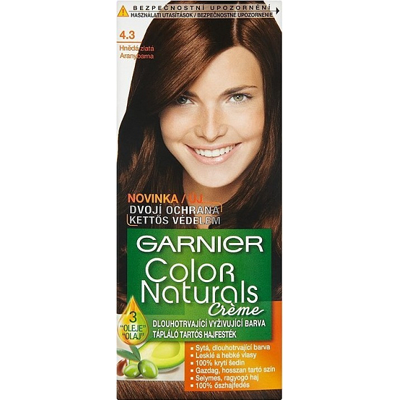Garnier Color Naturals Hair Color 4.3 Brown Gold