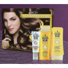 Gliss Kur Oil Nutritive Regenerating Hair Shampoo + Balm + Bark, Cosmetic Set