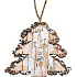 Birch tree with decoration for hanging 8 cm