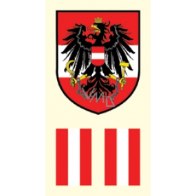 Arch tattoo decals on face and body Austria flag 2 motif